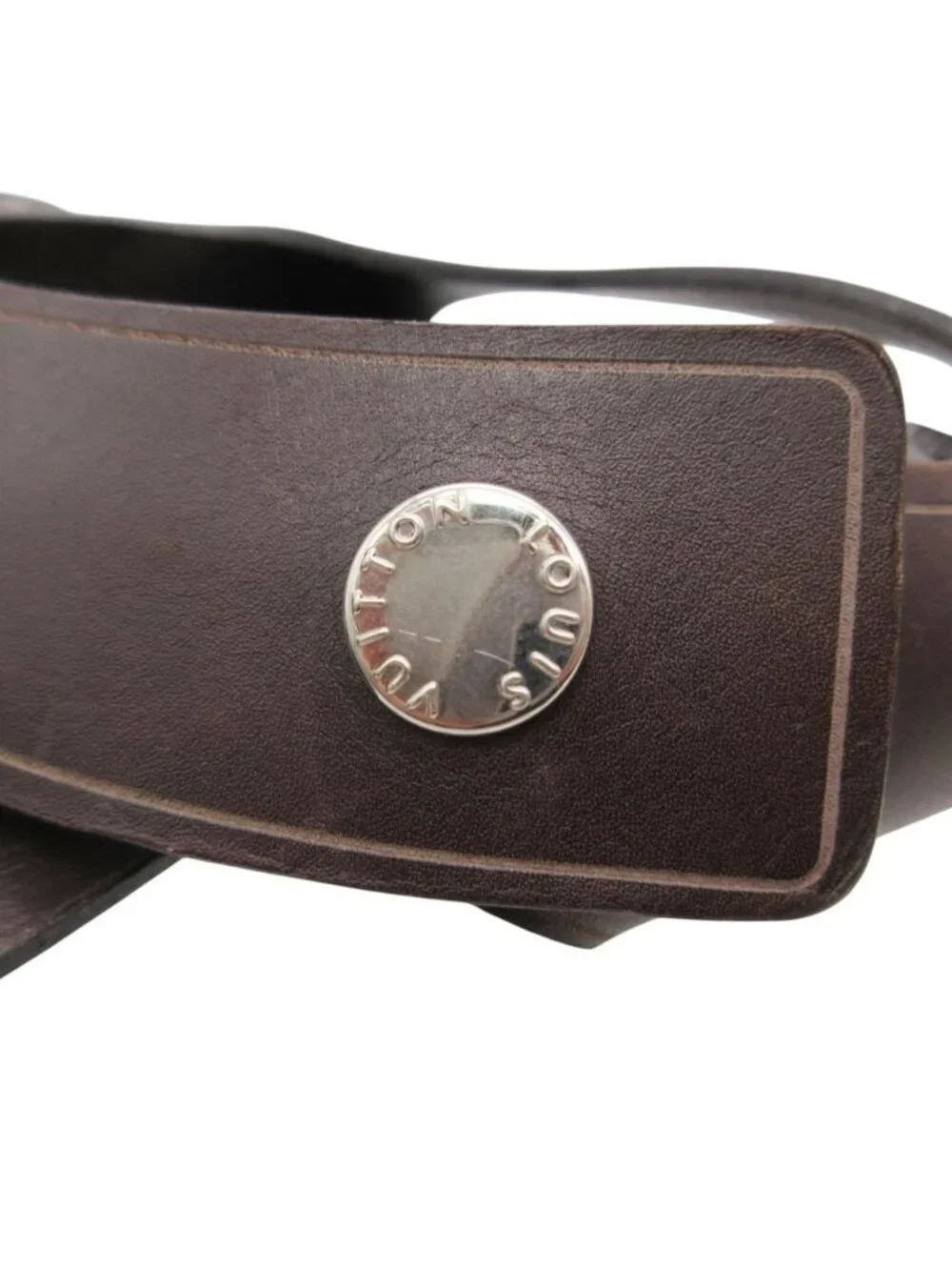 Louis Vuitton Sandals Leather Flat Shoes 10 Brown - Picture 10 of 10